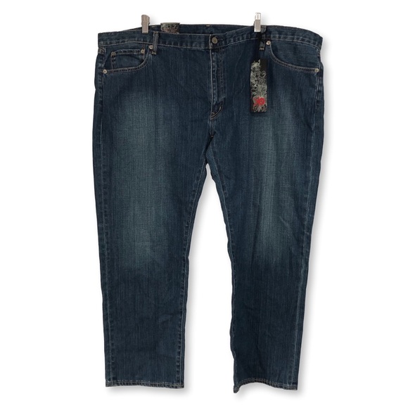 Egara New Mens Blue Denim Jeans Size 48x30 Casual Quality Elevated Basic Simple - Picture 1 of 15